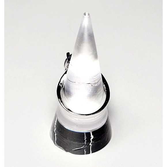 925K Sterling Silver Large Faceted Amethyst Prong Set Ring Womens Sz 6.75 NWOT - Picture 8 of 16